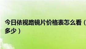 今日依视路镜片价格表怎么看（依视路镜片2017的价目表是多少）