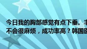 今日我的胸部感觉有点下垂。丰胸可以提高罩杯大小吗？会不会很麻烦，成功率高？韩国医院怎么样？