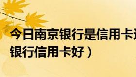 今日南京银行是信用卡还是储蓄卡（南京哪个银行信用卡好）