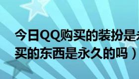 今日QQ购买的装扮是永久的吗（QQ商城里买的东西是永久的吗）