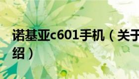 诺基亚c601手机（关于诺基亚c601手机的介绍）