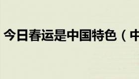 今日春运是中国特色（中国春运有什么特点）