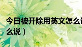 今日被开除用英文怎么说（“开除”用英语怎么说）