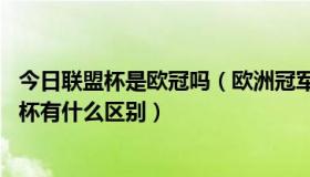 今日联盟杯是欧冠吗（欧洲冠军联赛,欧洲冠军杯和欧洲联盟杯有什么区别）