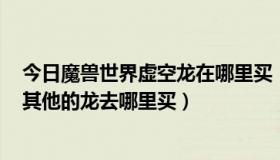 今日魔兽世界虚空龙在哪里买（虚空龙崇拜以后除了送的，其他的龙去哪里买）