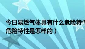 今日易燃气体具有什么危险特性（常见的易燃气体有哪些其危险特性是怎样的）