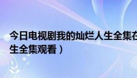 今日电视剧我的灿烂人生全集在线观看（电视剧我的灿烂人生全集观看）