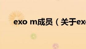 exo m成员（关于exo m成员的介绍）