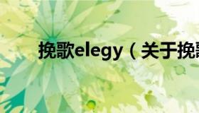 挽歌elegy（关于挽歌elegy的介绍）