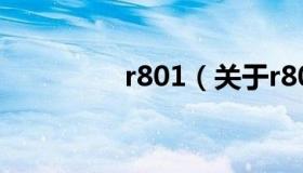 r801（关于r801的介绍）