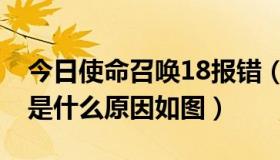 今日使命召唤18报错（使命召唤8提示错误，是什么原因如图）