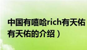 中国有嘻哈rich有天佑（关于中国有嘻哈rich有天佑的介绍）