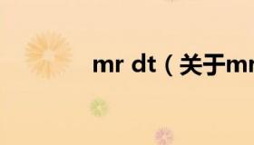 mr dt（关于mr dt的介绍）