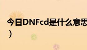 今日DNFcd是什么意思（dnfcdkey有什么用）