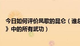 今日如何评价凤歌的昆仑（谁总结了凤歌的《昆仑》《沧海》中的所有武功）