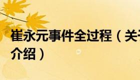 崔永元事件全过程（关于崔永元事件全过程的介绍）