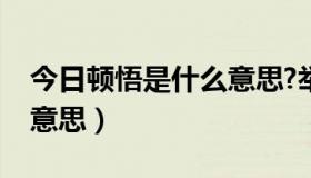 今日顿悟是什么意思?举例说明（顿悟是什么意思）