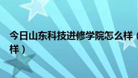 今日山东科技进修学院怎么样（山东东方科技专修学院怎么样）