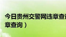 今日贵州交警网违章查询系统（贵州交通网违章查询）