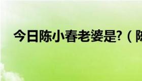 今日陈小春老婆是?（陈小春的老婆是谁）