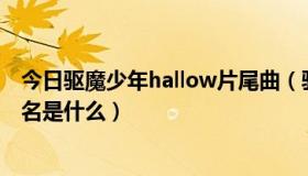 今日驱魔少年hallow片尾曲（驱魔少年的四首OP与ED的歌名是什么）