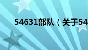 54631部队（关于54631部队的介绍）