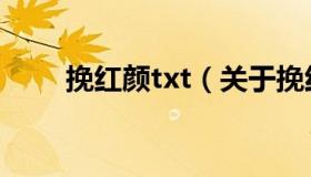 挽红颜txt（关于挽红颜txt的介绍）