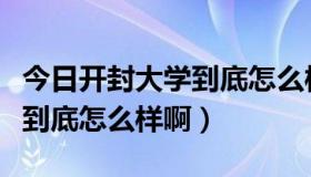 今日开封大学到底怎么样啊多少分（开封大学到底怎么样啊）