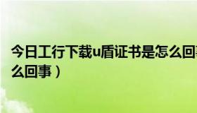 今日工行下载u盾证书是怎么回事（工行U盾证书下载不了怎么回事）