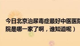 今日北京治尿毒症最好中医医院（北京治疗尿毒症最好的医院是哪一家了啊，谁知道呢）