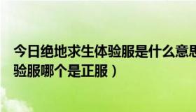 今日绝地求生体验服是什么意思（这两个哪个是绝地求生体验服哪个是正服）