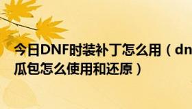 今日DNF时装补丁怎么用（dnf时装补丁和数字伤害补丁傻瓜包怎么使用和还原）