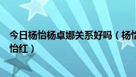 今日杨怡杨卓娜关系好吗（杨怡的姐姐杨卓娜为什么没有杨怡红）