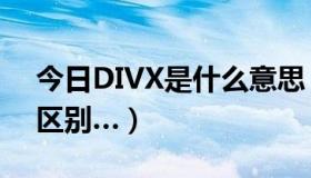 今日DIVX是什么意思（Divx和Xvid有什么区别…）