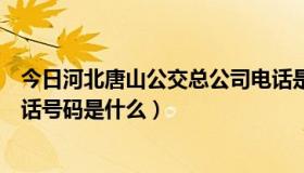 今日河北唐山公交总公司电话是多少（唐山市公交总公司电话号码是什么）