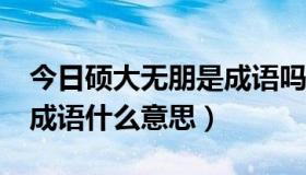 今日硕大无朋是成语吗?（“硕大无朋”这个成语什么意思）