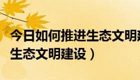 今日如何推进生态文明建设简答题（如何推进生态文明建设）