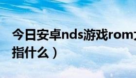 今日安卓nds游戏rom大全（NDS的ROM是指什么）