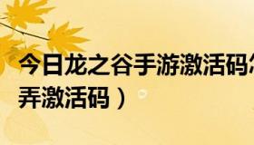 今日龙之谷手游激活码怎么得到（龙之谷怎么弄激活码）