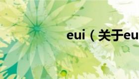 eui（关于eui的介绍）