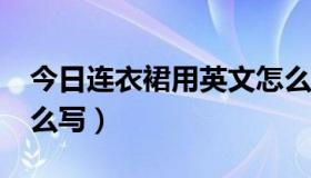 今日连衣裙用英文怎么写?（连衣裙的英文怎么写）