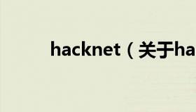 hacknet（关于hacknet的介绍）