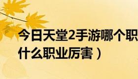 今日天堂2手游哪个职业厉害（《新天堂2》什么职业厉害）