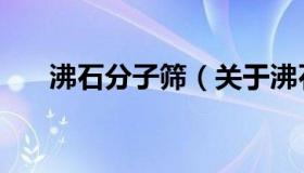 沸石分子筛（关于沸石分子筛的介绍）