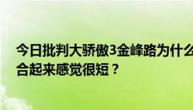 今日批判大骄傲3金峰路为什么十三章那么长，一到十二章合起来感觉很短？