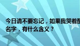 今日请不要忘记，如果我哭着醒来，聂鲁达的这首诗叫什么名字，有什么含义？