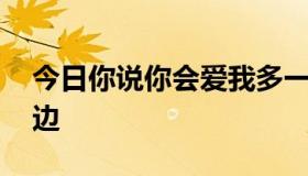 今日你说你会爱我多一点点,一直就在你的耳边