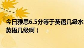 今日雅思6.5分等于英语几级水平（雅思英语6.5分等于大学英语几级啊）