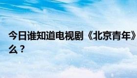 今日谁知道电视剧《北京青年》第31集播放的背景音乐叫什么？