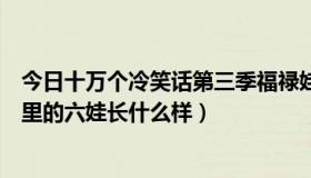 今日十万个冷笑话第三季福禄娃篇（十万个冷笑话里福禄篇里的六娃长什么样）